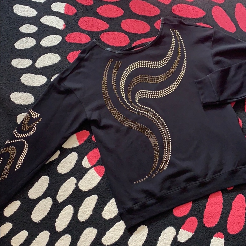 🔮 Zara black crystal embellished top
